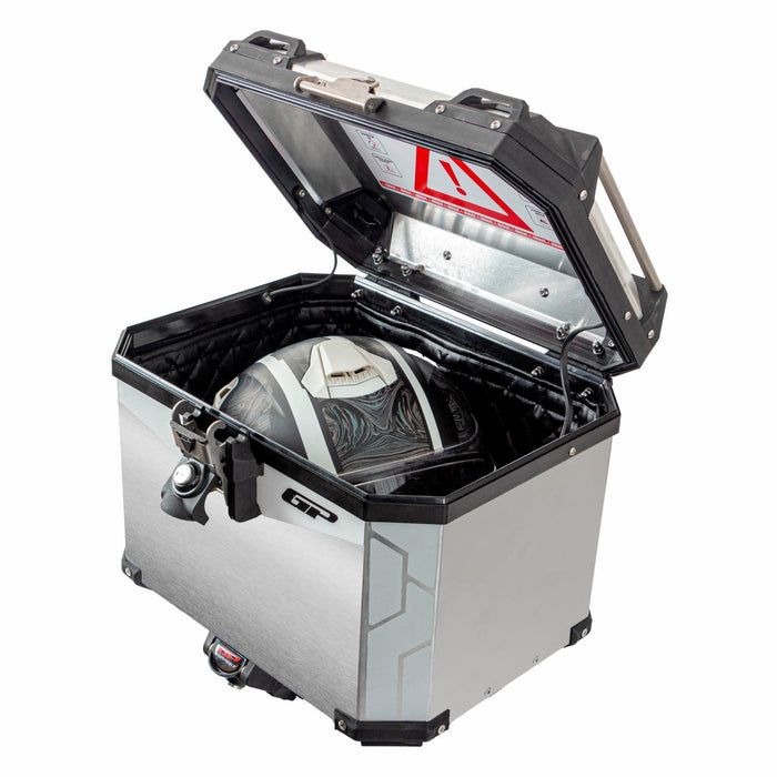 Baúl Moto GP Kompozit Universal 37 lt Aluminio Gris