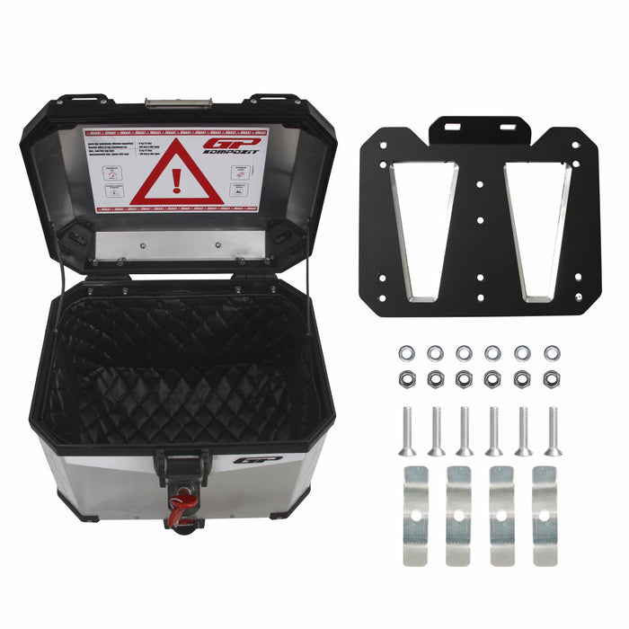 Baúl Moto GP Kompozit Universal 37 lt Aluminio Gris