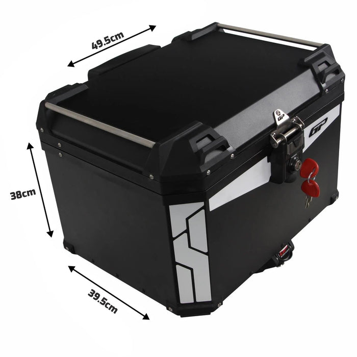 GP Kompozit Universal 57 lt Aluminum Motorcycle Top Case Black