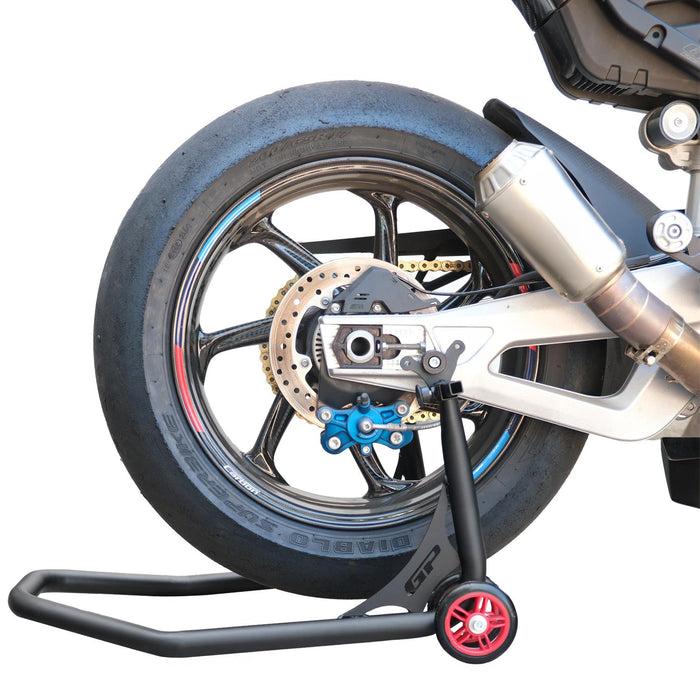 GP Kompozit Universal Rear Wheel Lift Swingarm Spools Paddock Stand Black