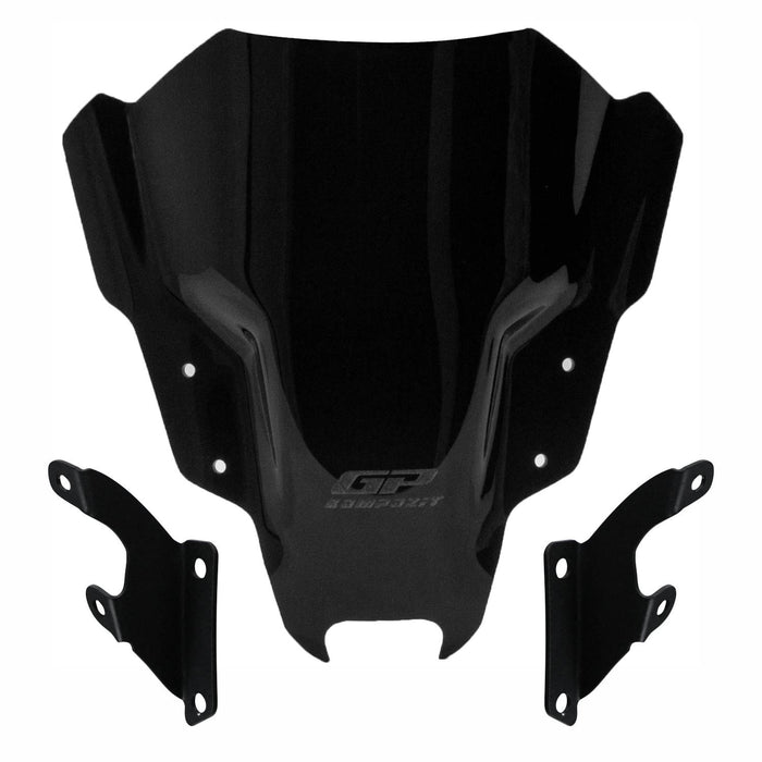GP Kompozit Windshield Windscreen Black Compatible For Yamaha MT-07 2021-2023