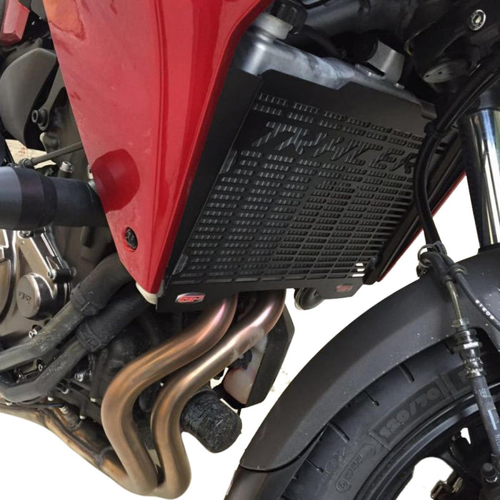GP Kompozit Protector de radiador negro compatible para Yamaha MT-07 Tracer 2016-2019