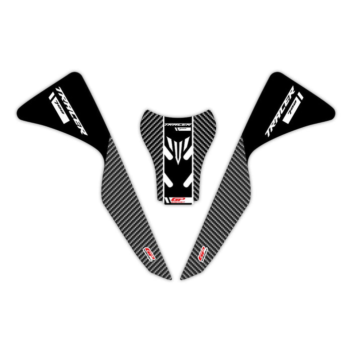 GP Kompozit Juego de protectores de depósito negros compatibles con Yamaha MT-07 Tracer 2020-2023