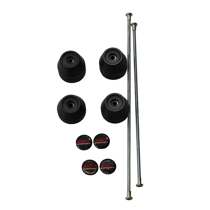 GP Kompozit Protector de eje delantero y trasero, marco deslizante, color negro, compatible con Yamaha MT-09 2013-2016