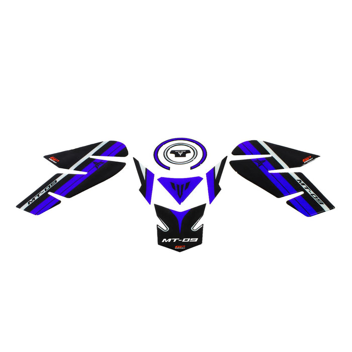 GP Kompozit Juego de protectores de depósito, color azul, compatible con Yamaha MT-09 2013-2016