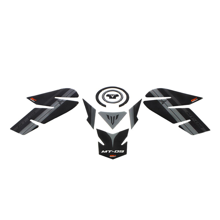 GP Kompozit Juego de almohadillas para depósito, color negro, compatible con Yamaha MT-09 2013-2016