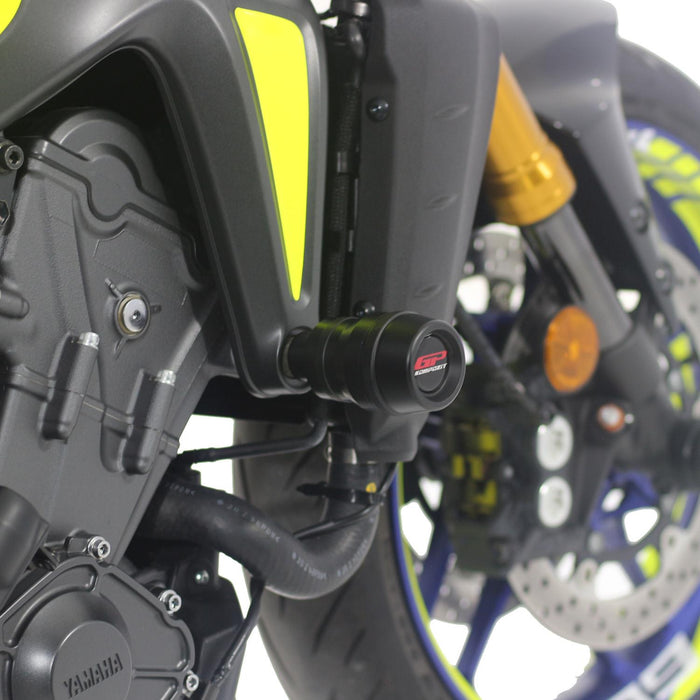 GP Kompozit Engine Crash Frame Sliders Black Compatible For Yamaha MT-09  2021-2023