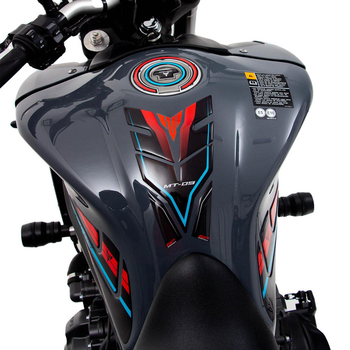GP Kompozit Kit de protection de réservoir rouge-gris compatible pour Yamaha MT-09 2021-2023