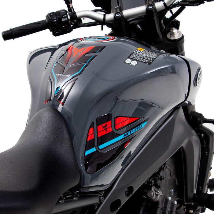 GP Kompozit Kit de protection de réservoir rouge-gris compatible pour Yamaha MT-09 2021-2023