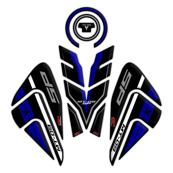 GP Kompozit Protector Depósito Negro-Azul Compatible con Yamaha MT-09 SP 2021-2023