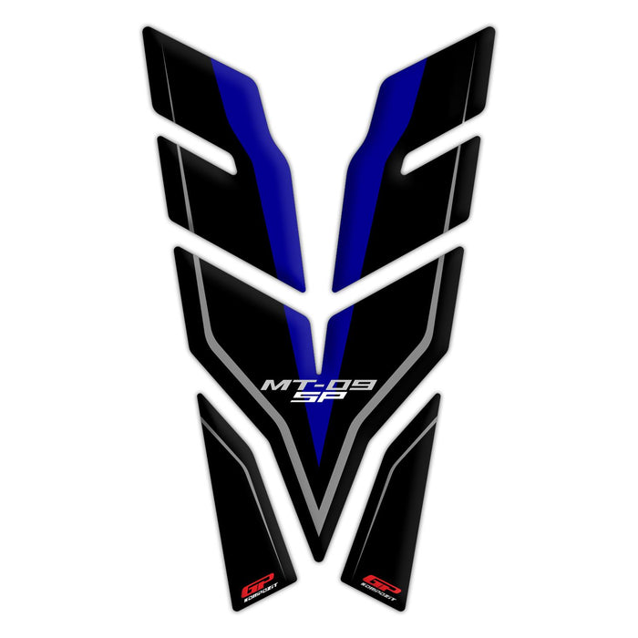 GP Kompozit Kit de protection de réservoir noir-bleu compatible pour Yamaha MT-09 SP 2021-2023