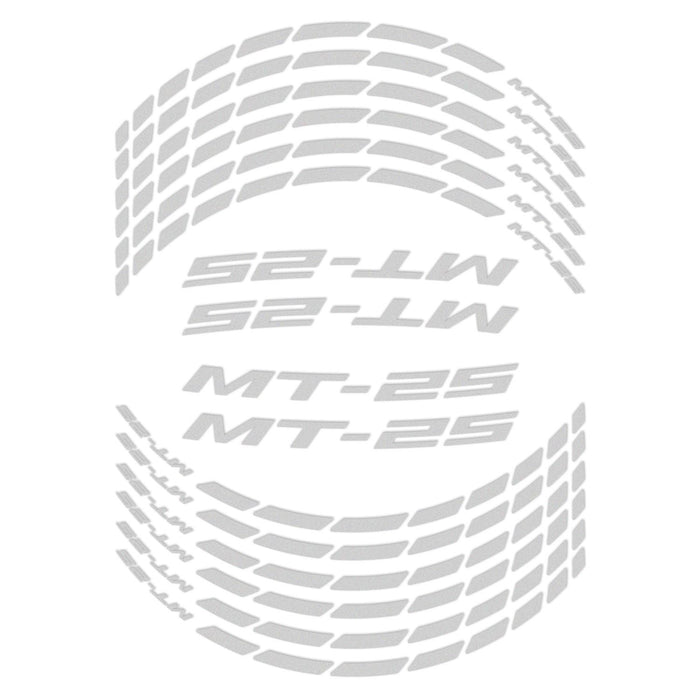 GP Kompozit Rim Strip Reflective Gray Compatible For Yamaha MT-25 2015-2024