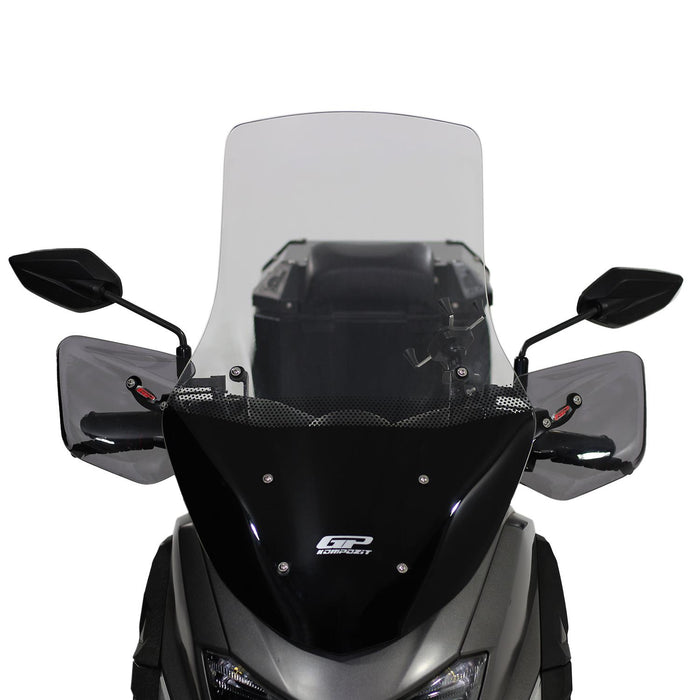 GP Kompozit Pare-brise de tourisme sérigraphié transparent compatible avec Yamaha NMAX 125 / NMAX 155 2015-2020