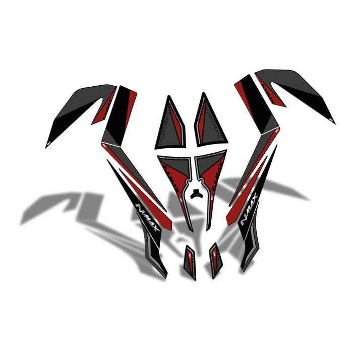 GP Kompozit Tank Pad Set Red Compatible For Yamaha NMAX 125 / NMAX 155  2015-2020