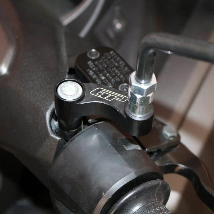 GP Kompozit Extensores elevadores de espejos negros compatibles con Yamaha NMAX 125 / NMAX 155 2015-2023