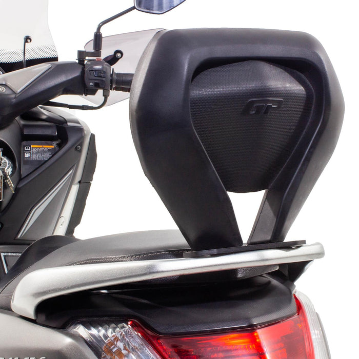 GP Kompozit Respaldo deportivo Sissy Bar negro compatible para Yamaha NMAX 125 / NMAX 155 2015-2023