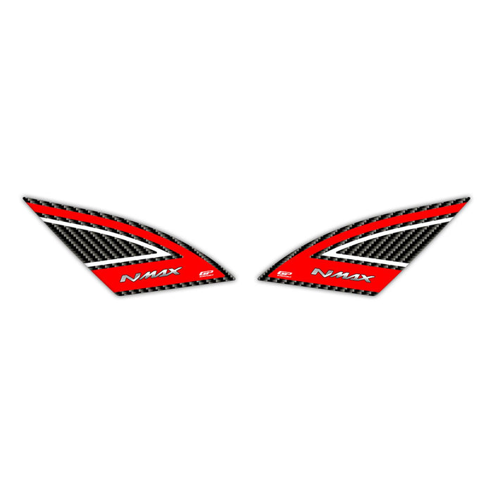 GP Kompozit Bande latérale de réservoir rouge compatible avec Yamaha NMAX 125 / NMAX 155 2021-2023