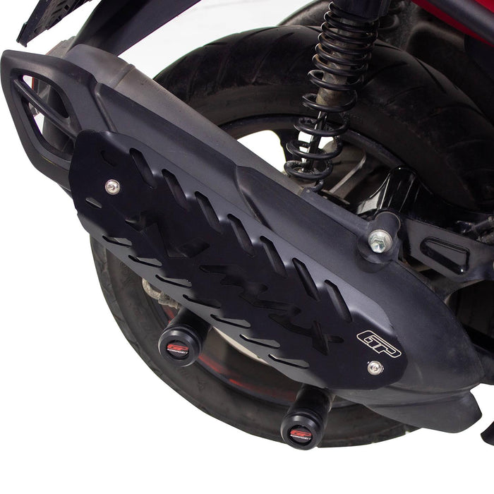 GP Kompozit Exhaust Guard Cover Black Compatible For Yamaha NMAX 125 / NMAX 155  2021-2025