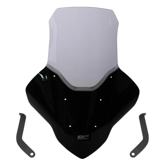 GP Kompozit Touring Windshield Windscreen With Handguard Smoked Compatible For Yamaha NMAX 125 / NMAX 155 2021-2024