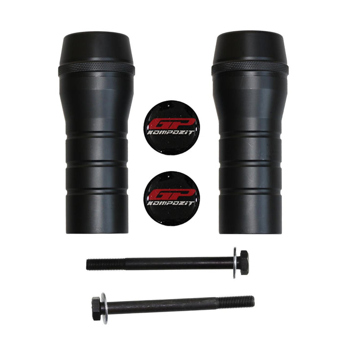 GP Kompozit Engine Crash Frame Sliders Black Compatible For Yamaha YZF-R25 / YZF-R3 2015-2018