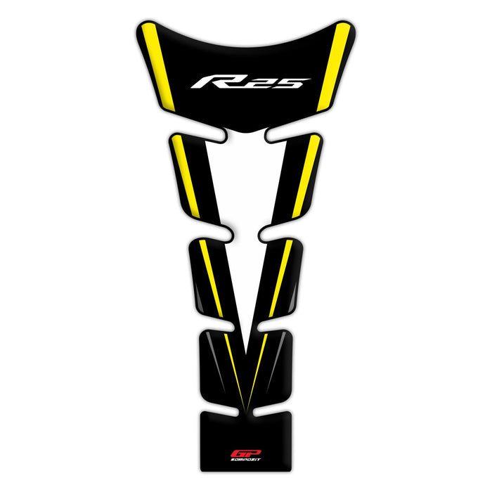 GP Kompozit Kit de protections de réservoir jaune compatible avec Yamaha YZF-R25 / YZF-R3 2015-2018