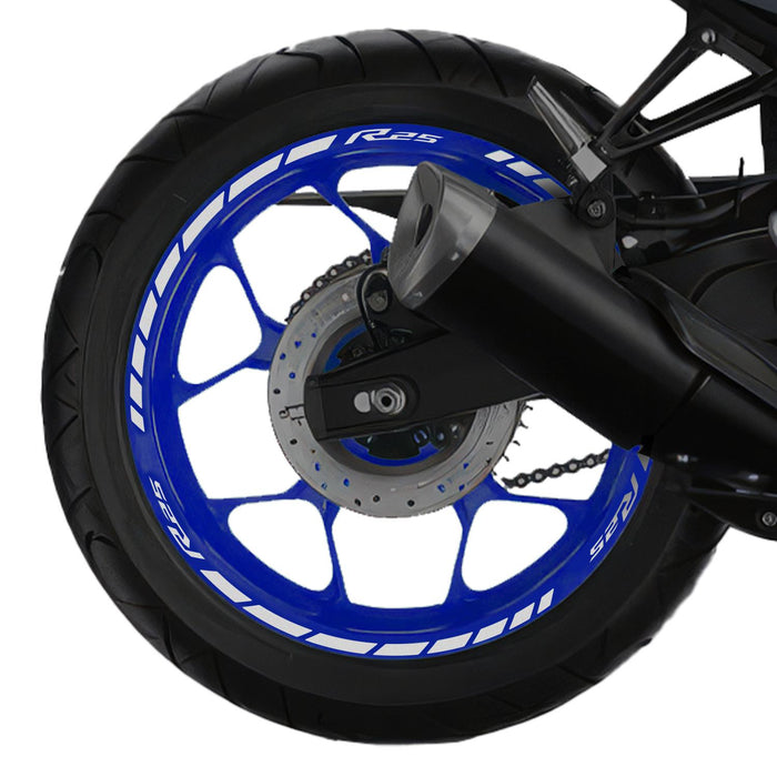 GP Kompozit Rim Strip Reflective Gray Compatible For Yamaha YZF-R25 / YZF-R3  2015-2023