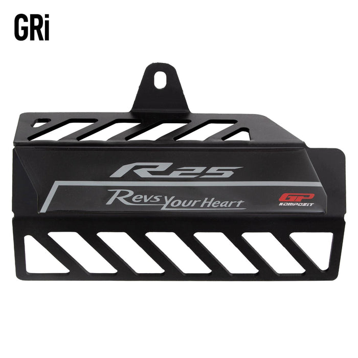 GP Kompozit Exhaust Guard Cover Black Compatible For Yamaha YZF-R25 / YZF-R3  2016-2023