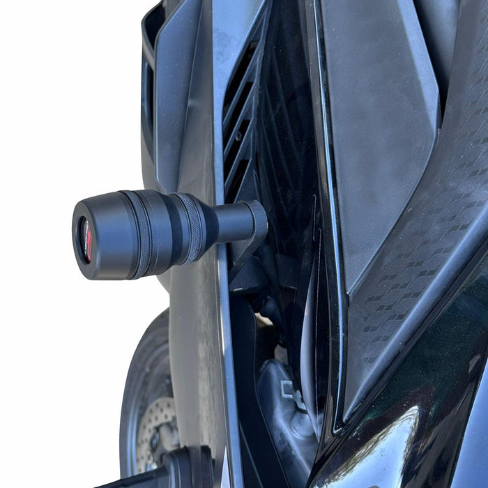 GP Kompozit Engine Crash Frame Sliders Black Compatible For Yamaha YZF-R25 / YZF-R3 2019-2023