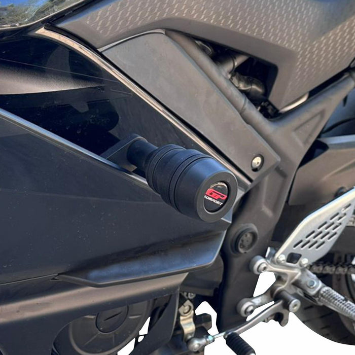 GP Kompozit Engine Crash Frame Sliders Black Compatible For Yamaha YZF-R25 / YZF-R3  2019-2023