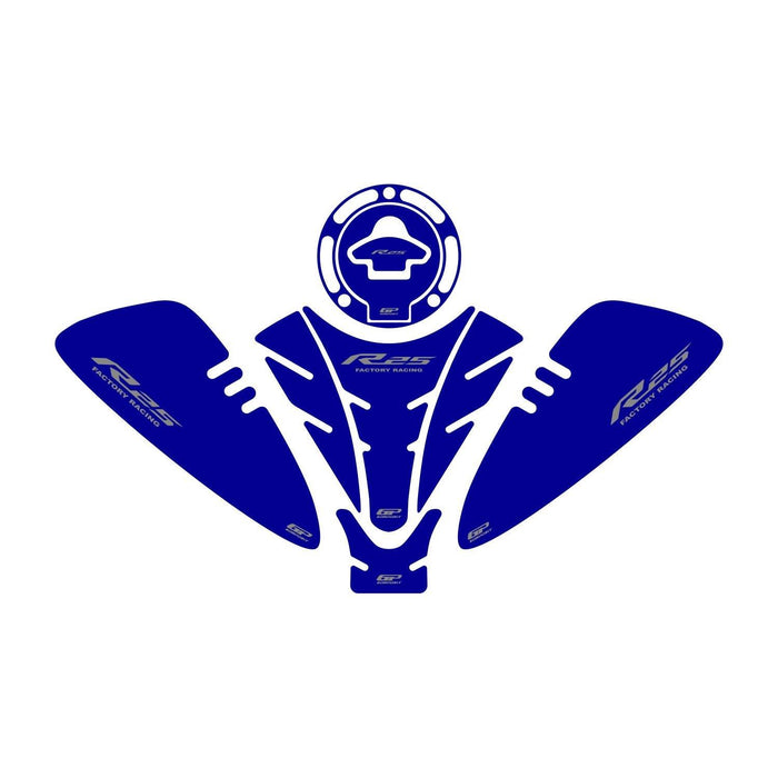 GP Kompozit Kit de protections de réservoir bleu compatible pour Yamaha YZF-R25 / YZF-R3 2019-2023