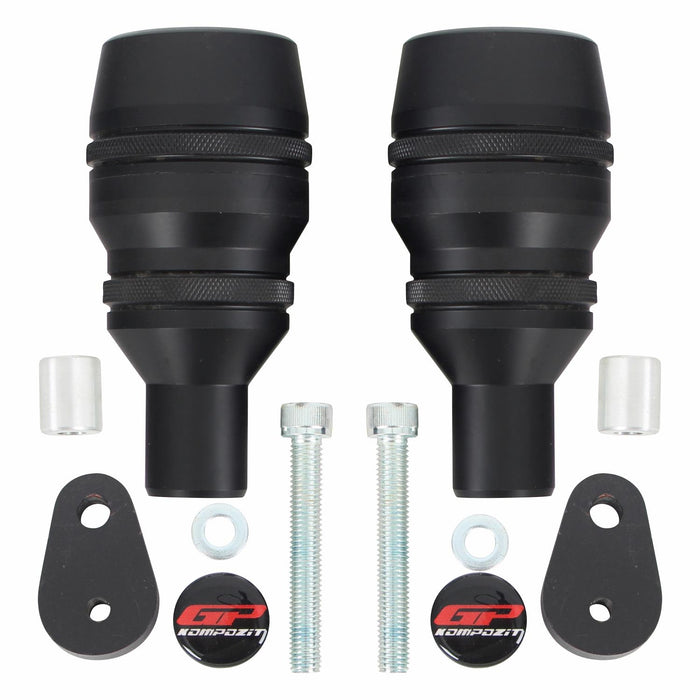 GP Kompozit Engine Crash Frame Sliders Black Compatible For Yamaha YZF-R6  2008-2016