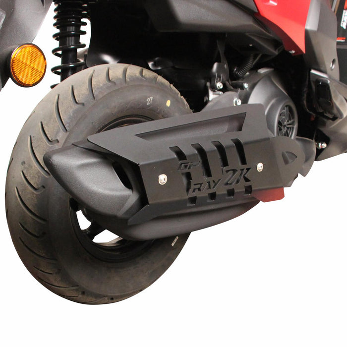 GP Kompozit Exhaust Guard Cover Black Compatible For Yamaha Cygnus RayZR  2024