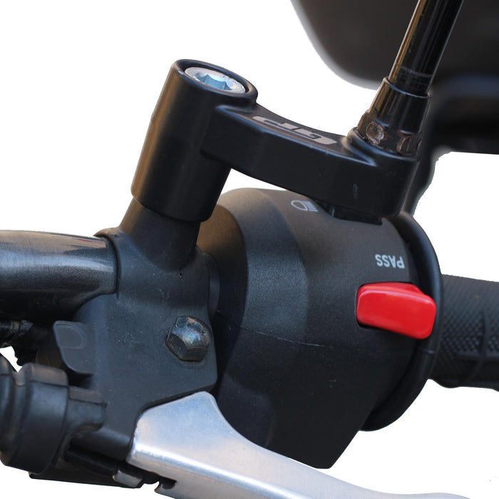 GP Kompozit Mirror Riser Extenders Black Compatible For Yamaha WR125X  2011-2016