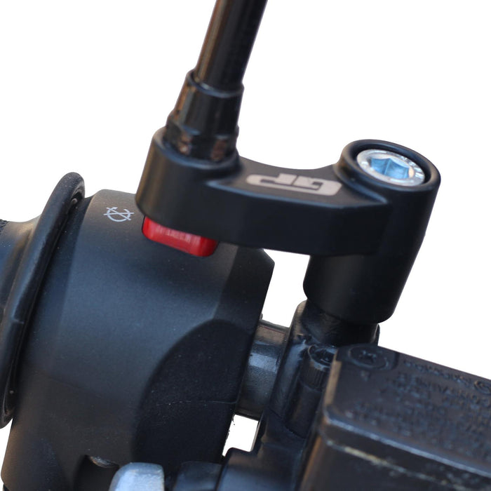 GP Kompozit Mirror Riser Extenders Black Compatible For Yamaha WR125X  2011-2016