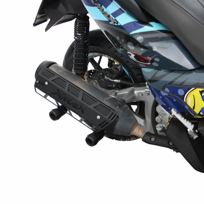 GP Kompozit Protector de escape negro compatible para Yamaha XMAX 250 2011-2017