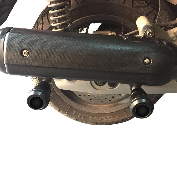 GP Kompozit Exhaust Crash Frame Slider Black Compatible For Yamaha XMAX 250 / XMAX 300  2018-2024
