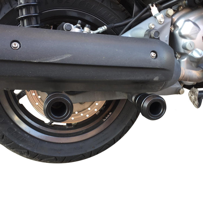 GP Kompozit Exhaust Crash Frame Slider Black Compatible For Yamaha XMAX 250 / XMAX 400  2014-2017
