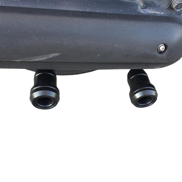 GP Kompozit Exhaust Crash Frame Slider Black Compatible For Yamaha XMAX 250 / XMAX 400  2014-2017