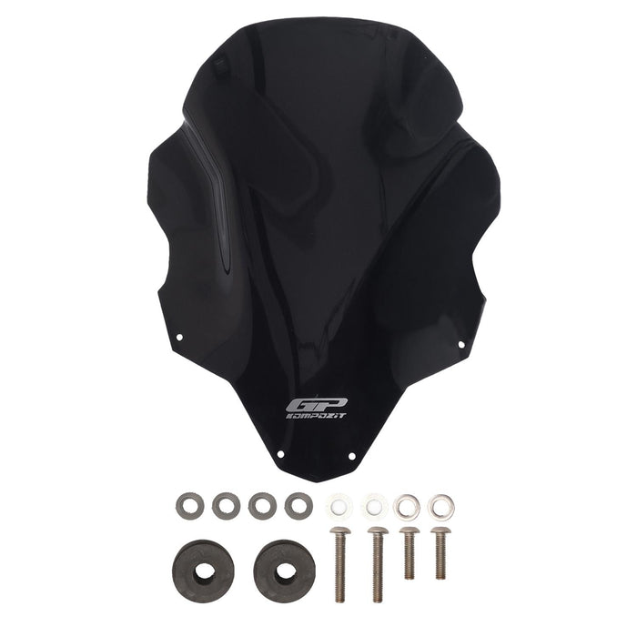 GP Kompozit Windshield Windscreen Black Compatible For Aprilia Tuono 660 Factory  2021-2024