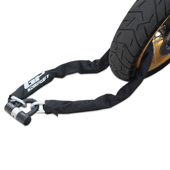 GP Kompozit Unbreakable Heavy Duty Security Chain For Motorcycle with 4 Keys (200cm Long / 13mm Thick) Motorbike, Bike, Generator, Gates