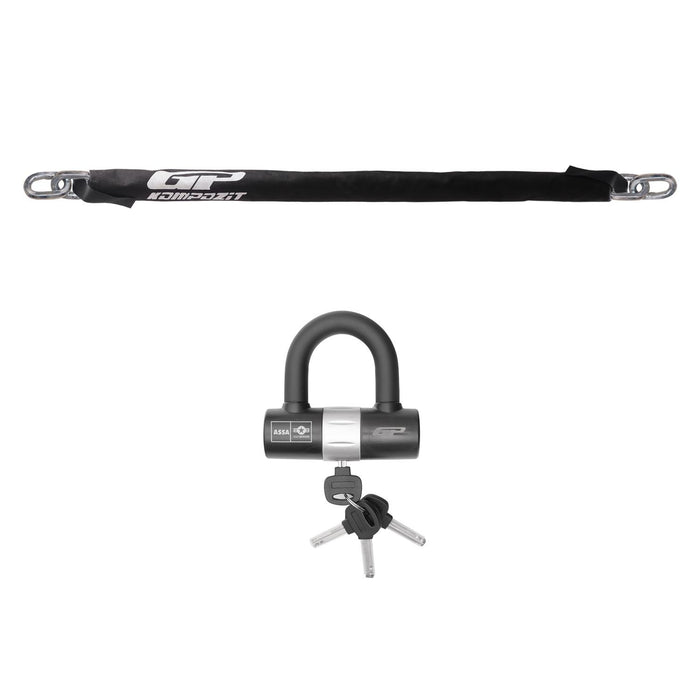 GP Kompozit Unbreakable Heavy Duty Security Chain For Motorcycle with 4 Keys (200cm Long / 13mm Thick) Motorbike, Bike, Generator, Gates