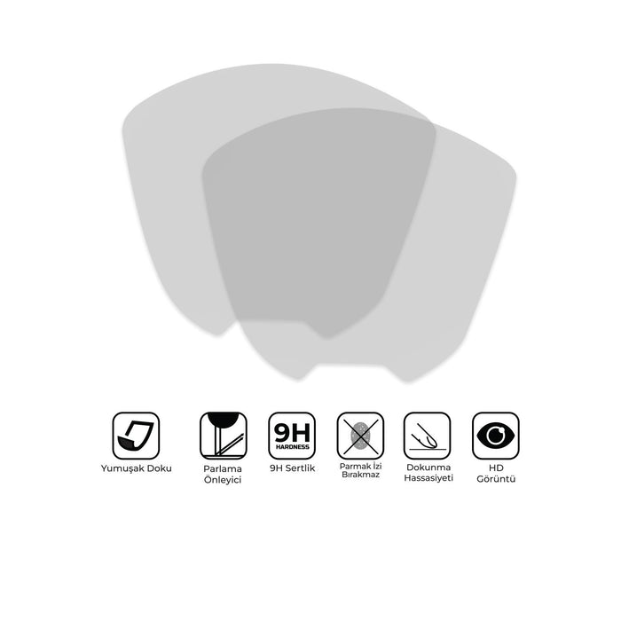GP Kompozit 9H Nano Glass Dashboard Screen Protector Kit, Anti Glare, Ultra Slim, Hydrophobic Compatible For Honda Dio 2023-2024