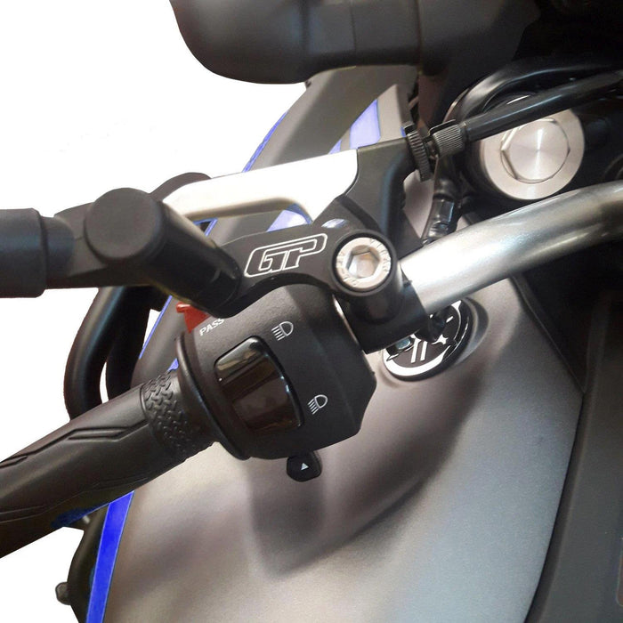 GP Kompozit Mirror Riser Extenders Black Compatible For Yamaha Tenere 700 XTZ690 2019-2024