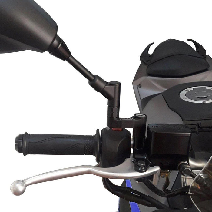 GP Kompozit Mirror Riser Extenders Black Compatible For Yamaha Tenere 700 XTZ690 2019-2024