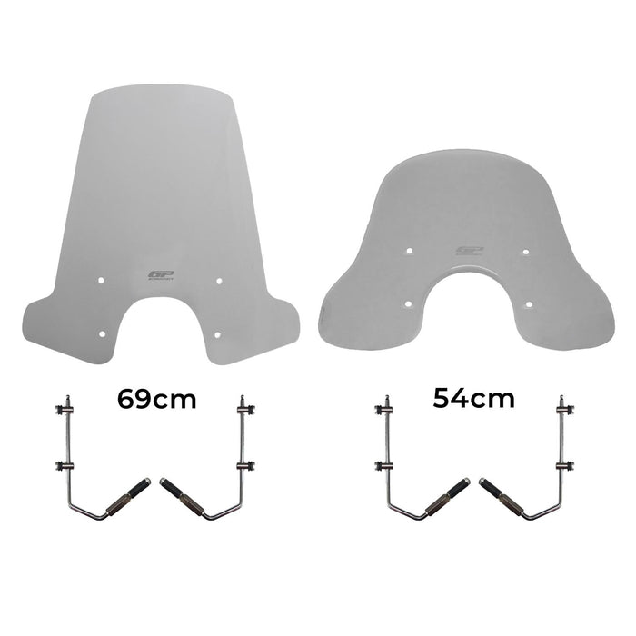 GP Kompozit Windshield Windscreen Smoked Compatible For Vespa GTS 300 / GTS 150