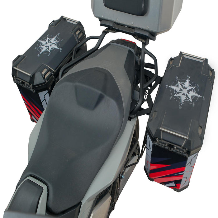 GP Kompozit Universal 40 lt x 2 Aluminum Motorcycle Pannier Sides Cases DSN10
