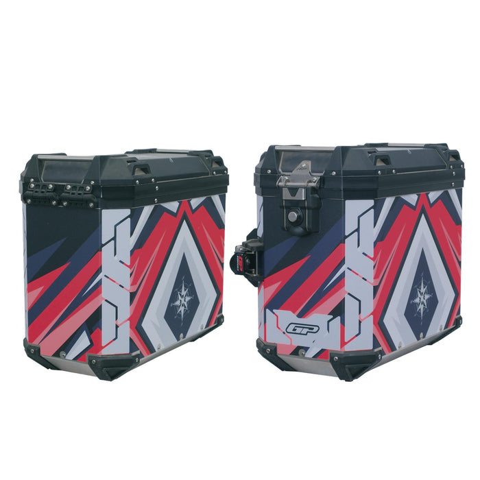 GP Kompozit Universal 40 lt x 2 Aluminum Motorcycle Pannier Sides Cases DSN10