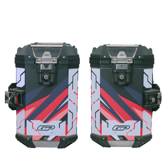 GP Kompozit Universal 40 lt x 2 Aluminum Motorcycle Pannier Sides Cases DSN10