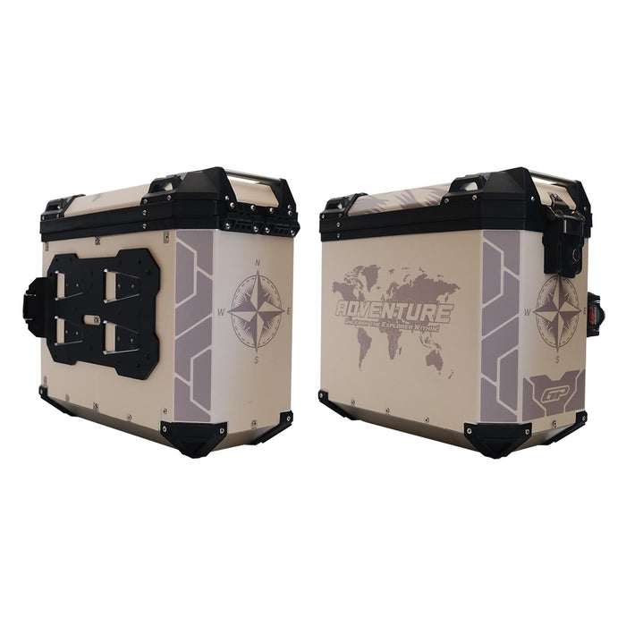 GP Kompozit Universal 40 lt x 2 Aluminum Motorcycle Pannier Sides Cases DSN02