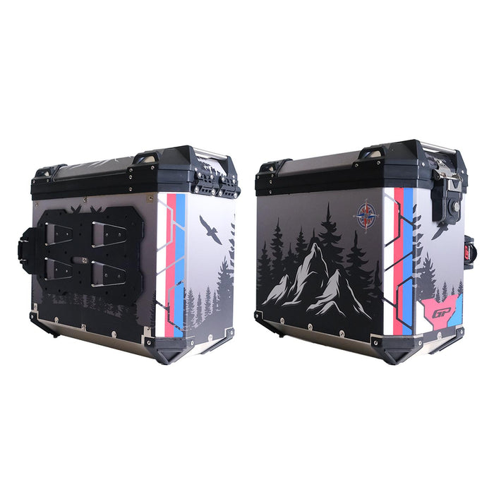 GP Kompozit Universal 40 lt x 2 Aluminum Motorcycle Pannier Sides Cases DSN06